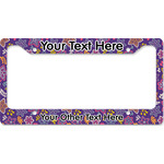 Simple Floral License Plate Frame - Style B (Personalized)