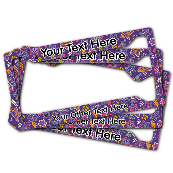Simple Floral License Plate Frames - (PARENT MAIN)
