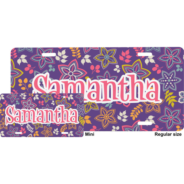 Simple Floral License Plate (Sizes)