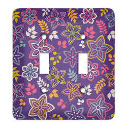 Simple Floral Light Switch Cover (2 Toggle Plate)