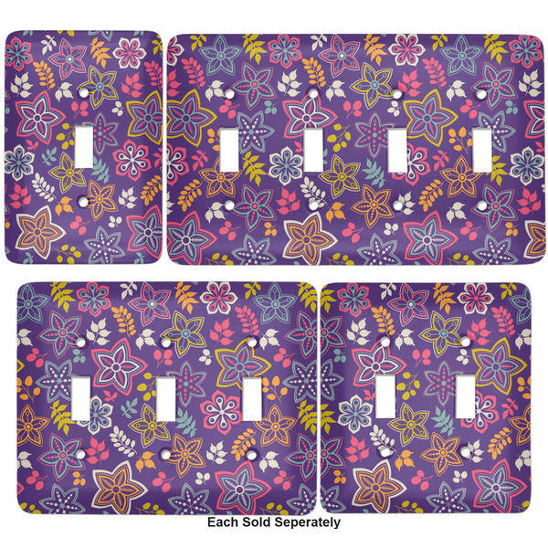 Simple Floral Light Switch Covers all sizes