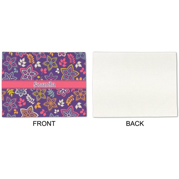 Simple Floral Linen Placemat - APPROVAL Single (single sided)