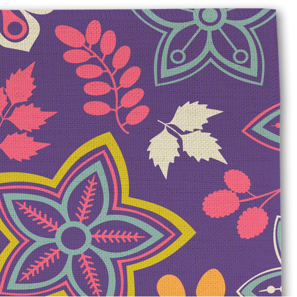 Simple Floral Linen Placemat - DETAIL