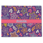 Simple Floral Single-Sided Linen Placemat - Single w/ Name or Text