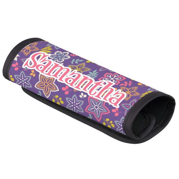 Custom Simple Floral Luggage Handle Cover (Personalized)