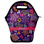 Simple Floral Lunch Bag w/ Name or Text