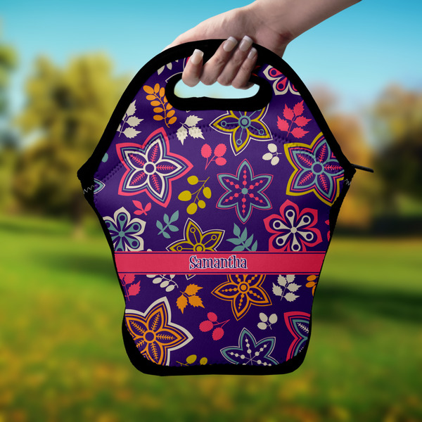 Simple Floral Lunch Bag - Hand