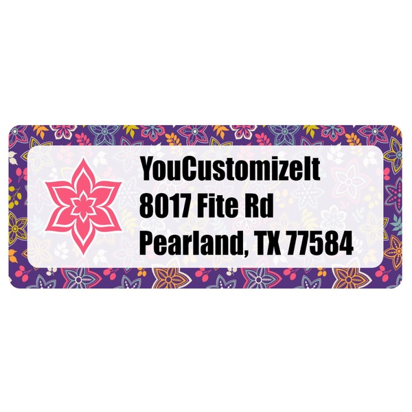 Custom Simple Floral Return Address Labels (Personalized)