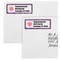 Simple Floral Mailing Labels - Double Stack Close Up