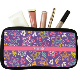 Simple Floral Makeup / Cosmetic Bag (Personalized)