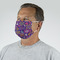 Simple Floral Mask - Quarter View on Guy