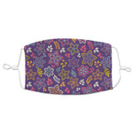 Simple Floral Adult Cloth Face Mask - XLarge