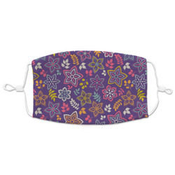 Simple Floral Adult Cloth Face Mask - XLarge