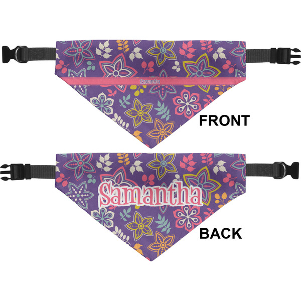 Simple Floral Medium Dog Bandana Approval