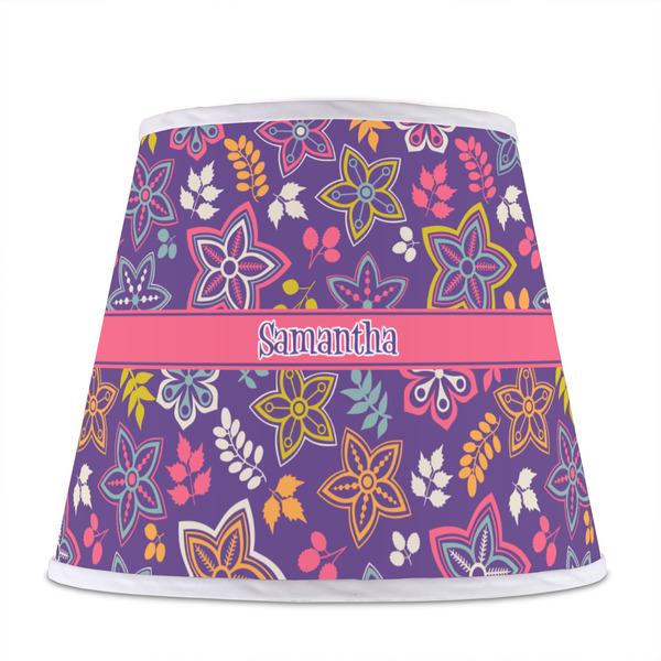 Simple Floral Poly Film Empire Lampshade - Front View