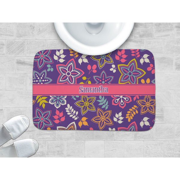 Simple Floral Memory Foam Bath Mat - LIFESTYLE 34x21