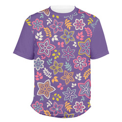 Simple Floral Men's Crew T-Shirt (Personalized)
