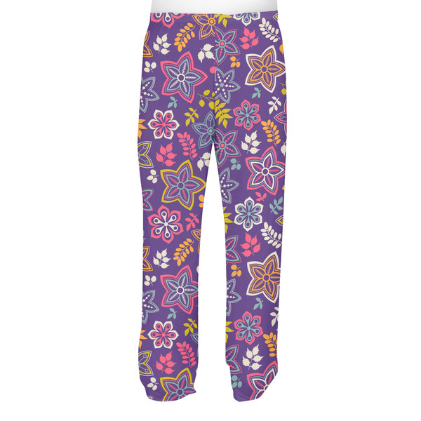 Simple Floral Men's Pjs Back - on model