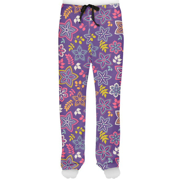 Simple Floral Men's Pjs Front - on model
