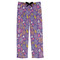 Simple Floral Mens Pajama Pants - Flat