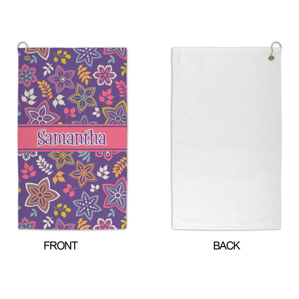 Simple Floral Microfiber Golf Towels - APPROVAL