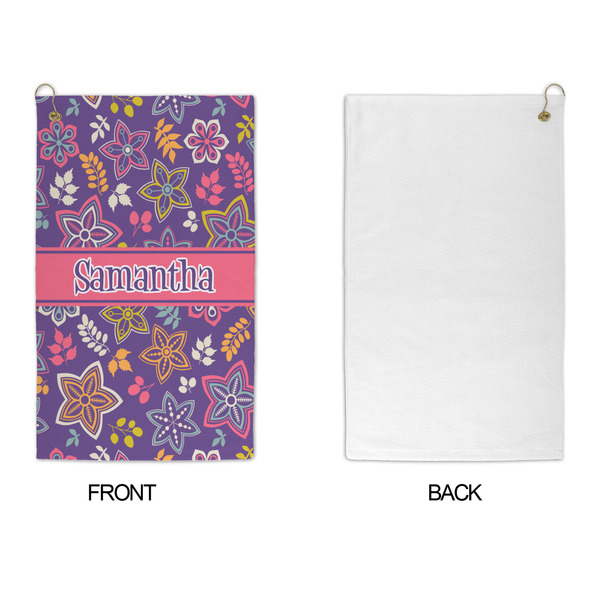 Simple Floral Microfiber Golf Towels - APPROVAL