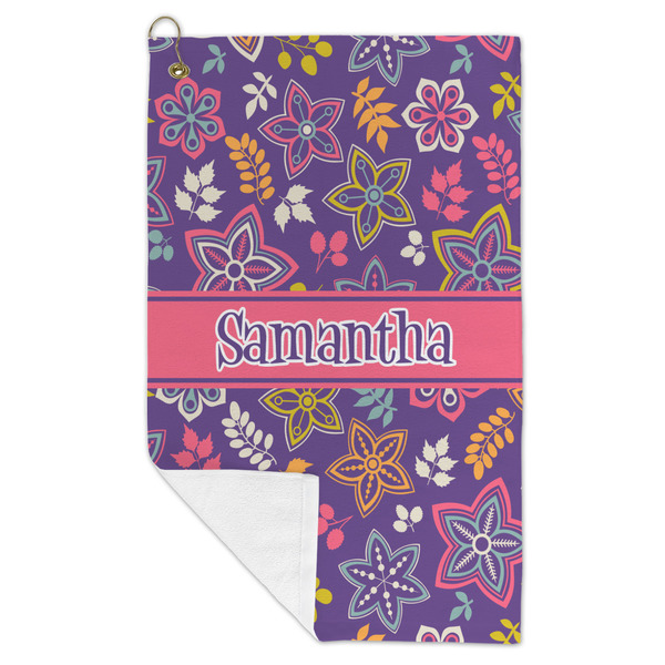 Simple Floral Microfiber Golf Towels - FOLD