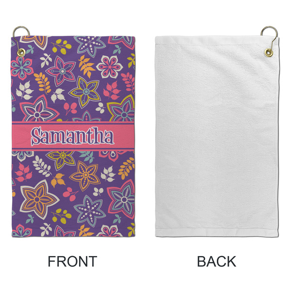 Simple Floral Microfiber Golf Towels - Small - APPROVAL