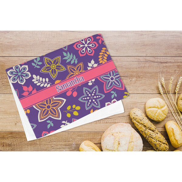 Simple Floral Microfiber Kitchen Towel - LIFESTYLE