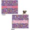 Simple Floral Microfleece Dog Blanket - Large- Front & Back