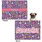 Simple Floral Microfleece Dog Blanket - Regular - Front & Back