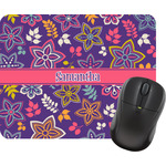Simple Floral Rectangular Mouse Pad (Personalized)