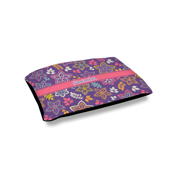 Custom Simple Floral Outdoor Dog Bed - Small (Personalized)