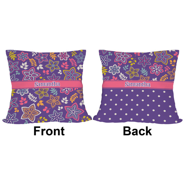 Simple Floral Outdoor Pillow - 16x16