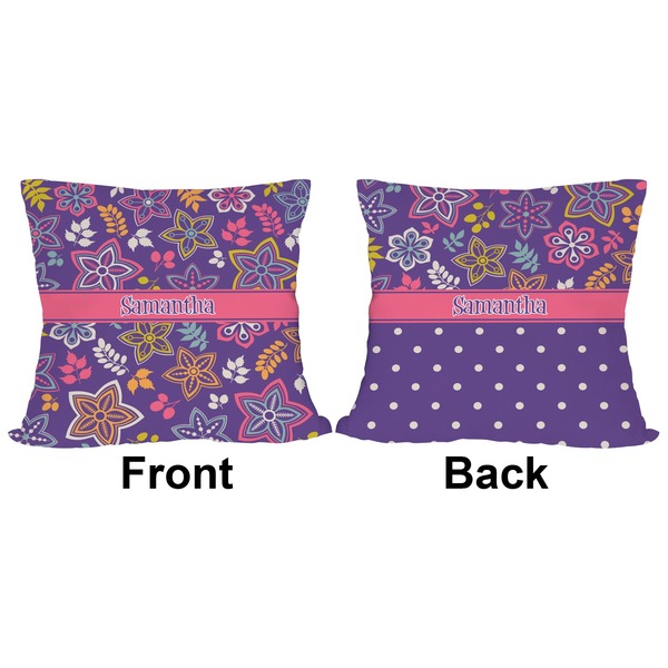 Simple Floral Outdoor Pillow - 18x18