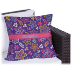 Simple Floral Outdoor Pillow - 20" (Personalized)