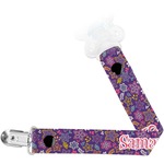 Simple Floral Pacifier Clip (Personalized)