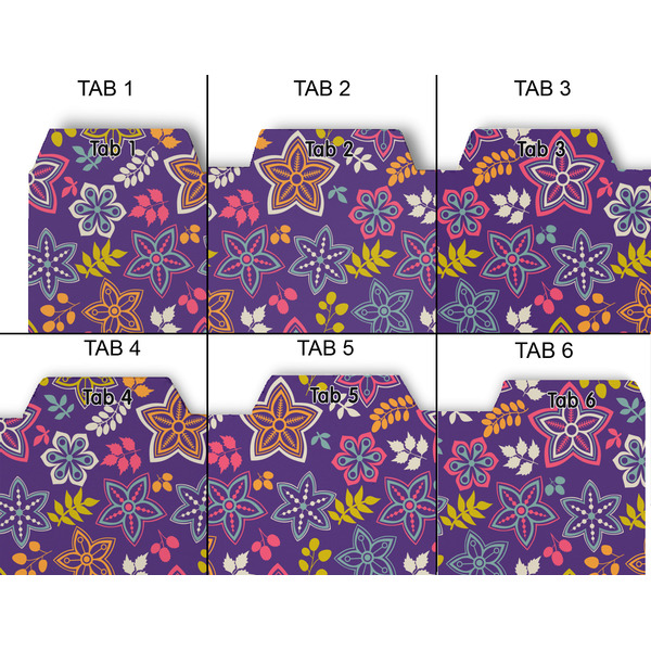 Simple Floral Page Dividers - Set of 6 - Approval