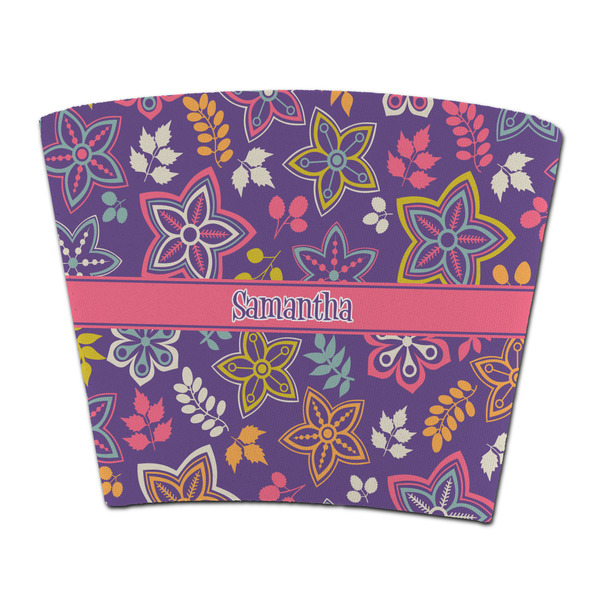 Custom Simple Floral Party Cup Sleeve - without bottom (Personalized)