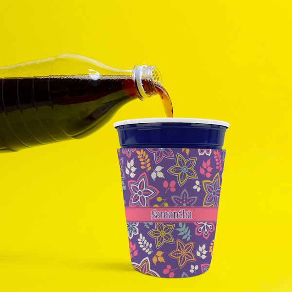 Simple Floral Party Cup Sleeves - without bottom - Lifestyle