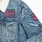 Simple Floral Patches Lifestyle Jean Jacket Detail
