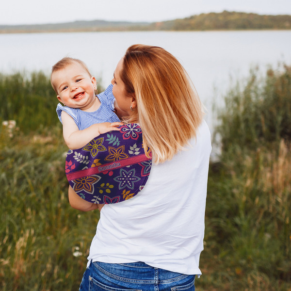 Simple Floral Peanut Shaped Burp - Lifestyle