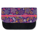 Simple Floral Canvas Pencil Case w/ Name or Text