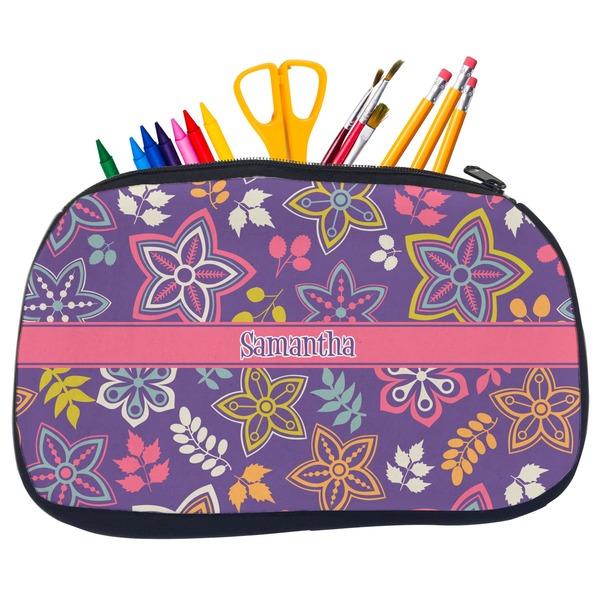 Simple Floral Pencil / School Supplies Bags - Medium