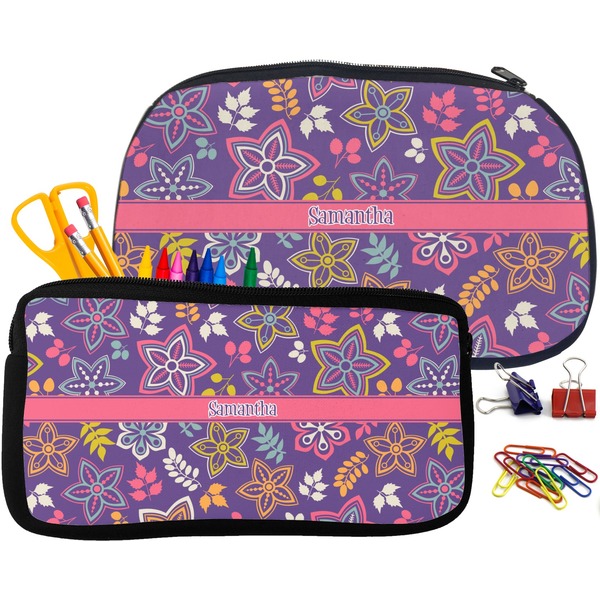 Simple Floral Pencil / School Supplies Bags Small and Medium