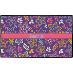 Simple Floral Door Mat - 60"x36" (Personalized)