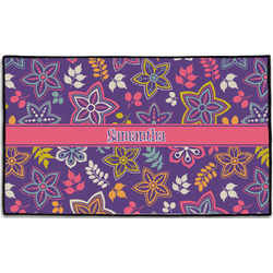 Simple Floral Door Mat - 60"x36" (Personalized)