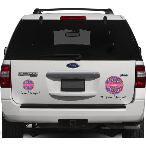 Simple Floral Personalized Car Magnets on Ford Explorer