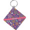 Simple Floral Personalized Diamond Key Chain