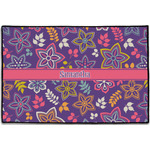 Simple Floral Door Mat - 36"x24" (Personalized)